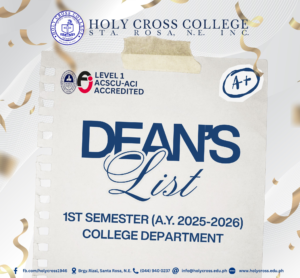 Dean’s Listers | A.Y. 2025–2026 | 1st Semester