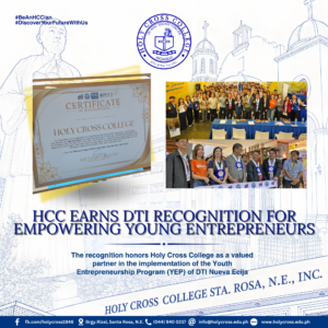 DTI REGION III RECOGNIZED HCC AS A VALUED PARTNER IN YOUTH ENTREPRENEURSHIP