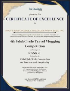 HCC Takes the Spotlight in Tourism and Hospitality Travel Vlogging Competition